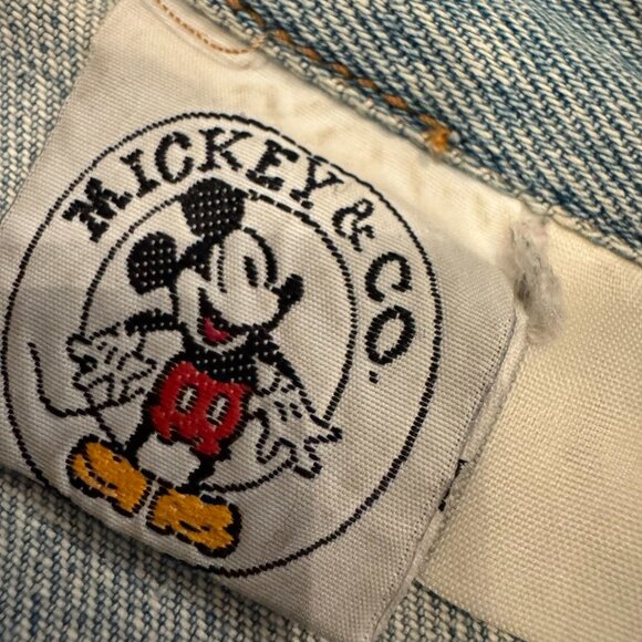 Vintage Mickey & Co Disney Denim Jacket It’s Party Time Sequin Back Patch 90s - Picture 4 of 9